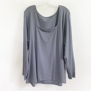 Universal Standard Charcoal Long Sleeve Top